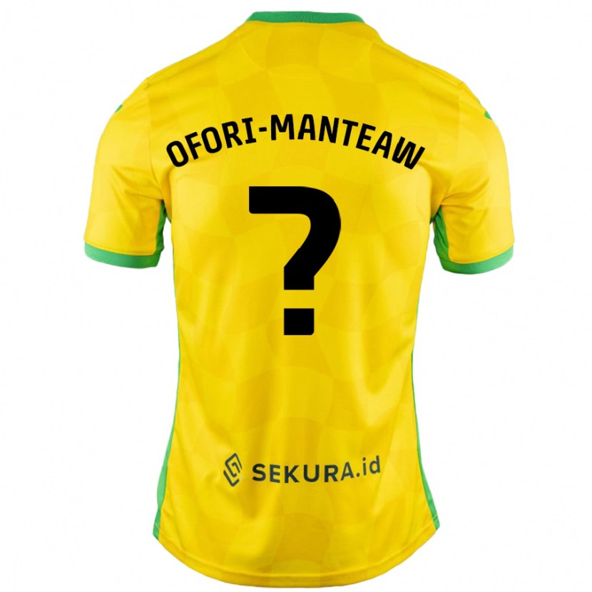 Danxen Kinder Lloyd Ofori-Manteaw #0 Gelb Grün Heimtrikot Trikot 2024/25 T-Shirt Schweiz