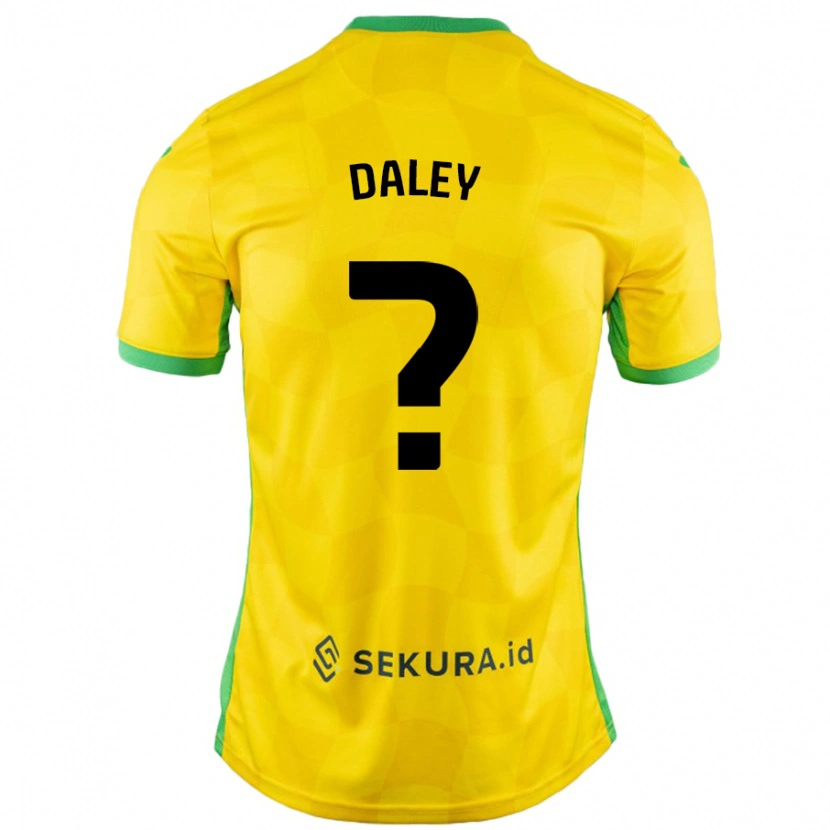 Danxen Kinder Damari Daley #0 Gelb Grün Heimtrikot Trikot 2024/25 T-Shirt Schweiz