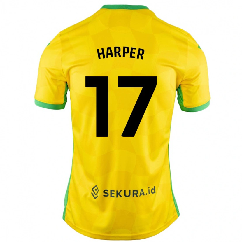 Danxen Kinder Jess Harper #17 Gelb Grün Heimtrikot Trikot 2024/25 T-Shirt Schweiz