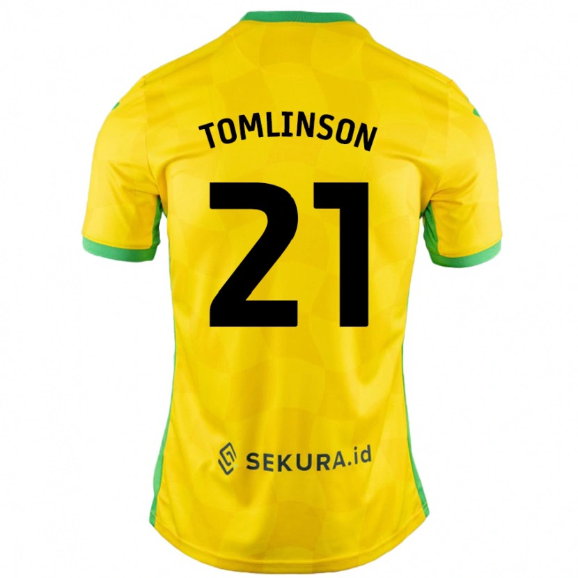 Danxen Kinder Lauren Tomlinson #21 Gelb Grün Heimtrikot Trikot 2024/25 T-Shirt Schweiz