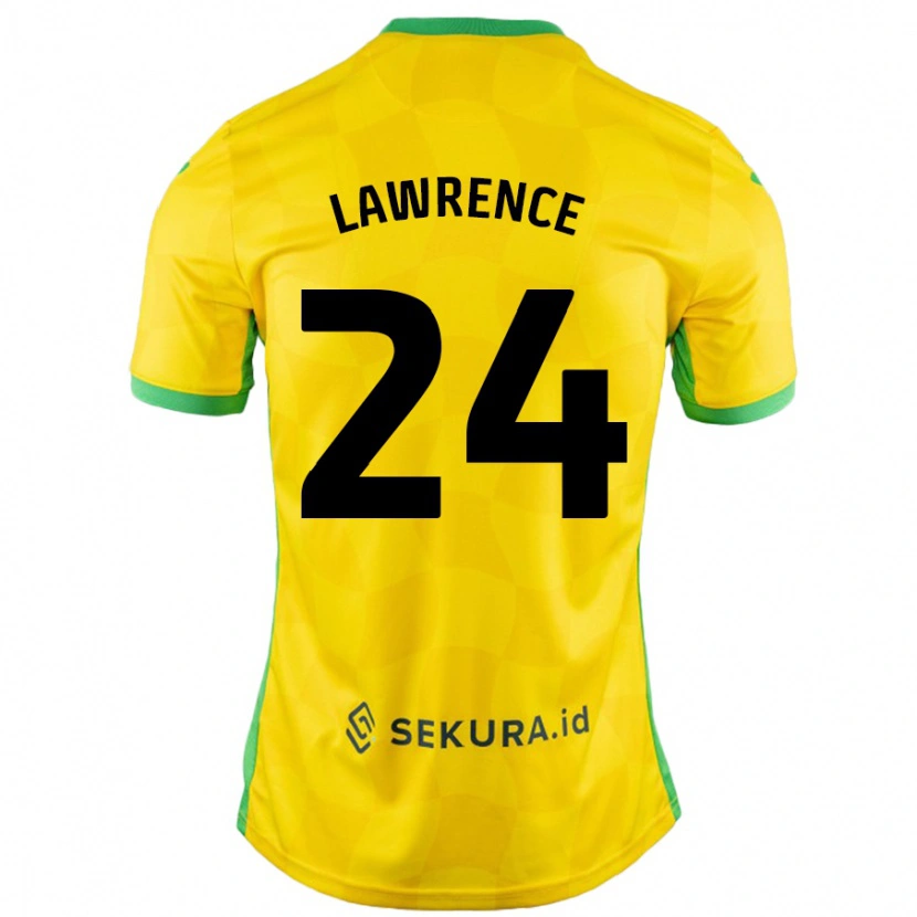 Danxen Kinder Rachel Lawrence #24 Gelb Grün Heimtrikot Trikot 2024/25 T-Shirt Schweiz