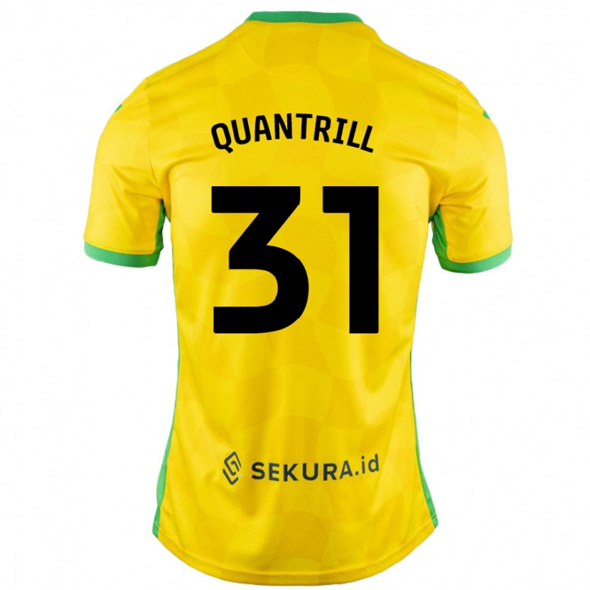 Danxen Kinder Sarah Quantrill #31 Gelb Grün Heimtrikot Trikot 2024/25 T-Shirt Schweiz