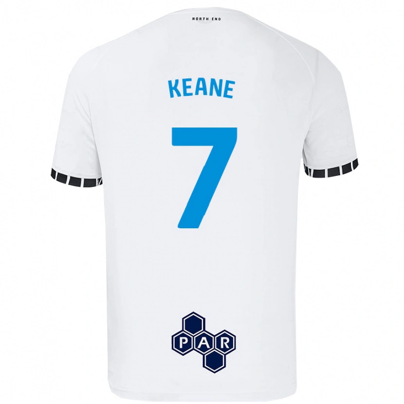 Danxen Kinder Will Keane #7 Weiß Heimtrikot Trikot 2024/25 T-Shirt Schweiz