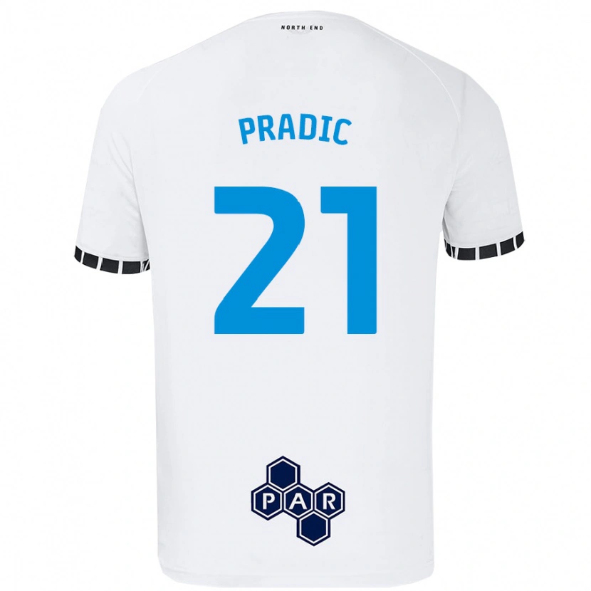 Danxen Kinder James Pradic #21 Weiß Heimtrikot Trikot 2024/25 T-Shirt Schweiz