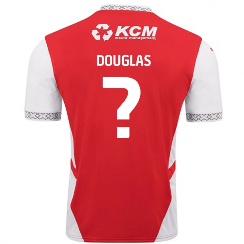 Danxen Kinder Hamish Douglas #0 Rot Weiß Heimtrikot Trikot 2024/25 T-Shirt Schweiz