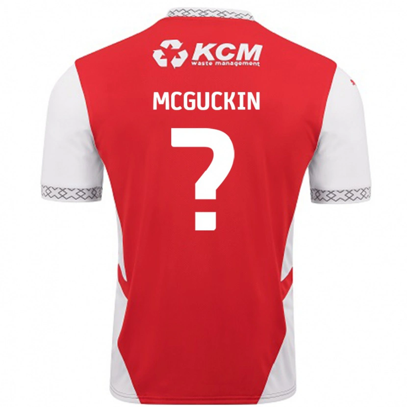 Danxen Kinder Ciaran Mcguckin #0 Rot Weiß Heimtrikot Trikot 2024/25 T-Shirt Schweiz