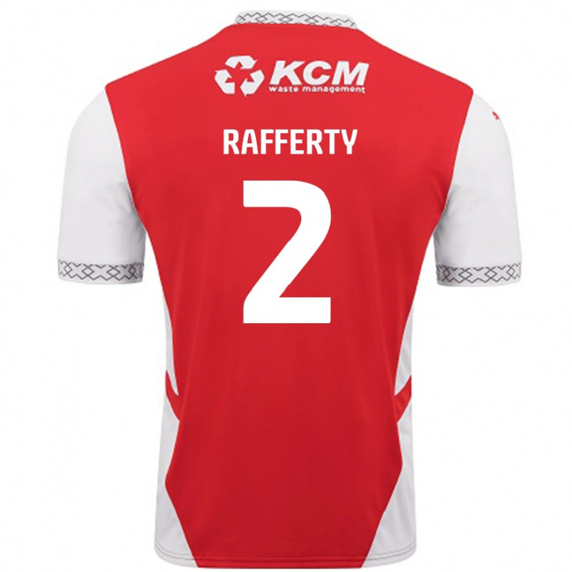 Danxen Kinder Joe Rafferty #2 Rot Weiß Heimtrikot Trikot 2024/25 T-Shirt Schweiz