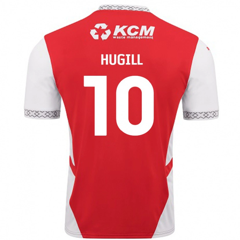 Danxen Kinder Jordan Hugill #10 Rot Weiß Heimtrikot Trikot 2024/25 T-Shirt Schweiz