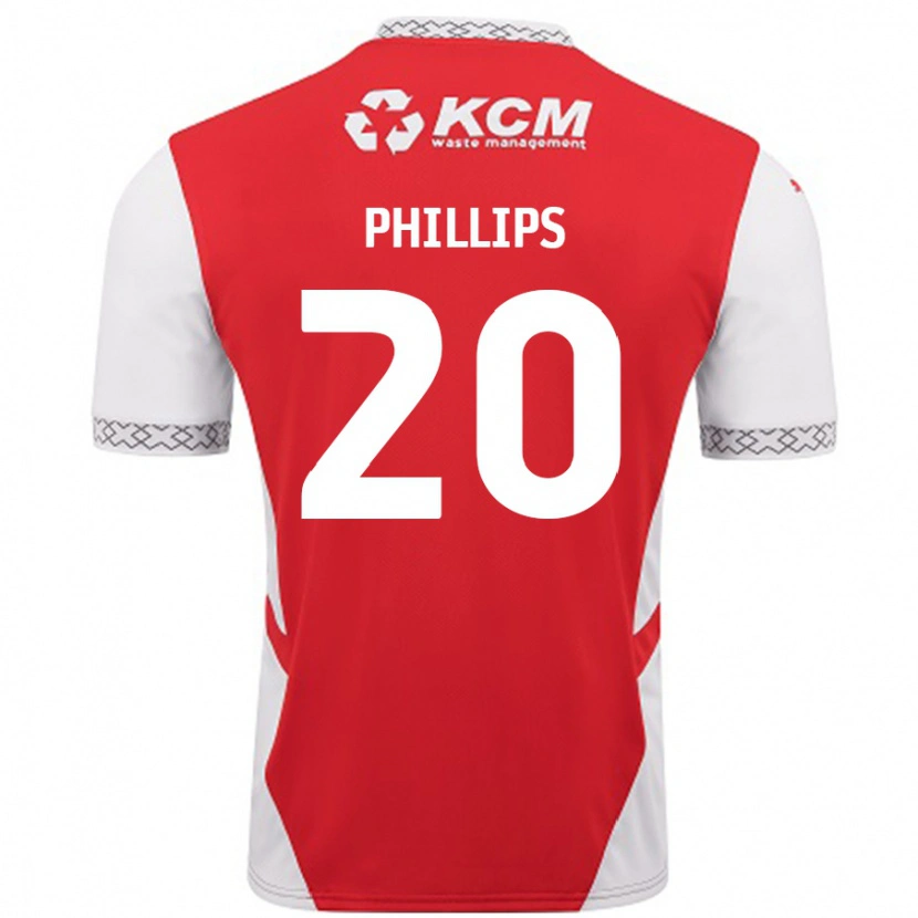 Danxen Kinder Dillon Phillips #20 Rot Weiß Heimtrikot Trikot 2024/25 T-Shirt Schweiz