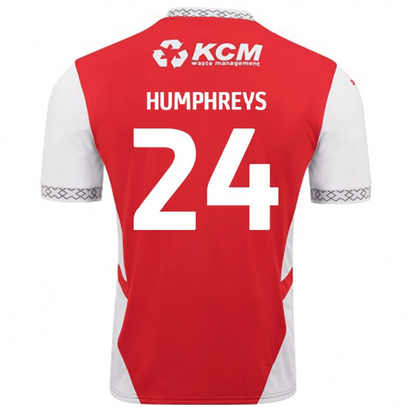 Danxen Kinder Cameron Humphreys #24 Rot Weiß Heimtrikot Trikot 2024/25 T-Shirt Schweiz