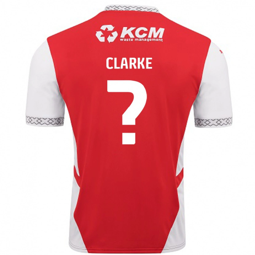 Danxen Kinder James Clarke #0 Rot Weiß Heimtrikot Trikot 2024/25 T-Shirt Schweiz