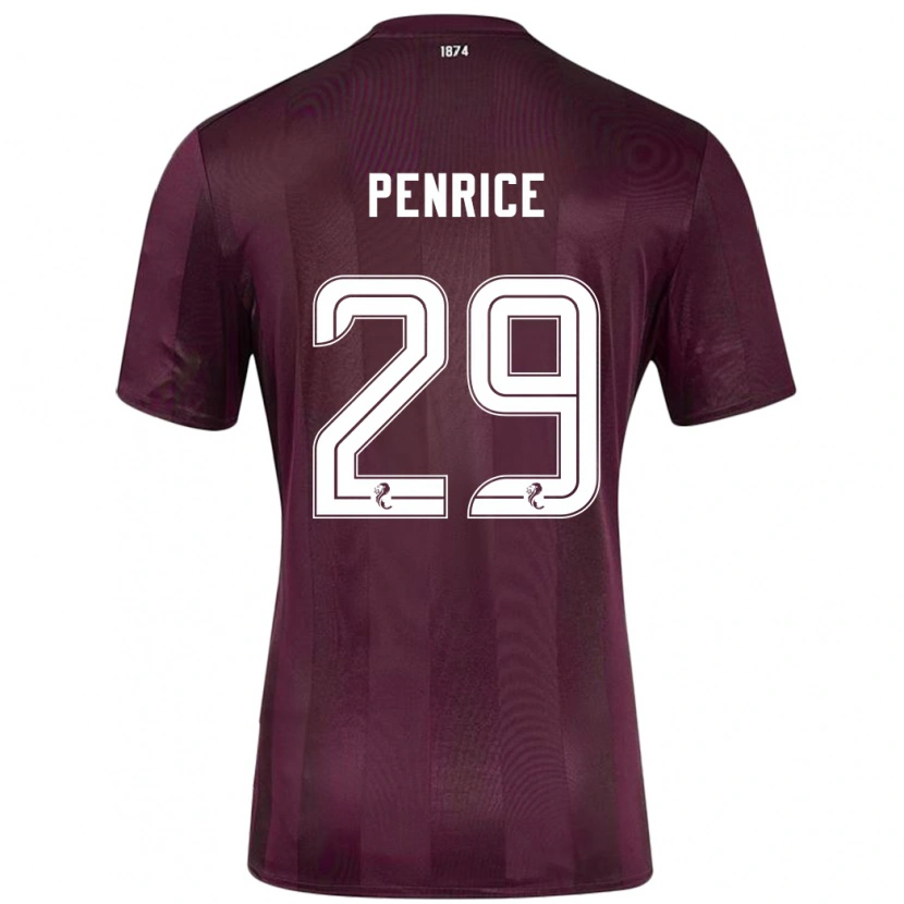 Danxen Kinder James Penrice #29 Burgundrot Heimtrikot Trikot 2024/25 T-Shirt Schweiz