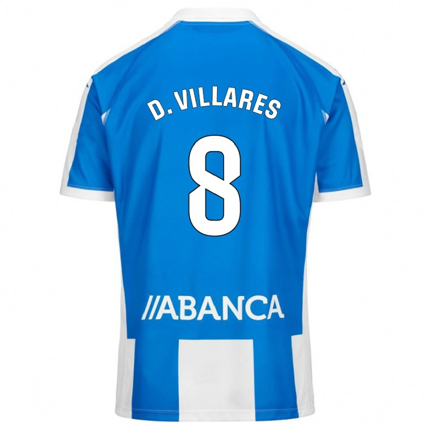 Danxen Kinder Diego Villares #8 Blau Weiß Heimtrikot Trikot 2024/25 T-Shirt Schweiz