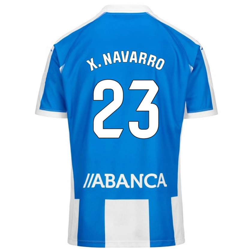 Danxen Kinder Ximo Navarro #23 Blau Weiß Heimtrikot Trikot 2024/25 T-Shirt Schweiz