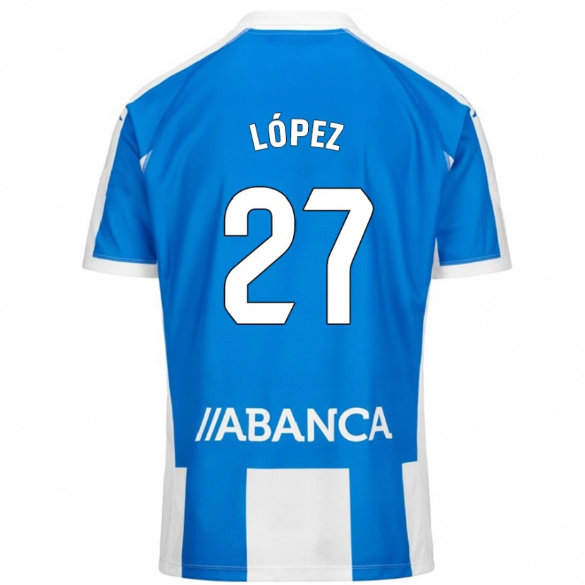 Danxen Kinder Rubén López #27 Blau Weiß Heimtrikot Trikot 2024/25 T-Shirt Schweiz