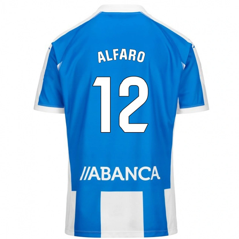 Danxen Kinder Alejandro Alfaro #12 Blau Weiß Heimtrikot Trikot 2024/25 T-Shirt Schweiz