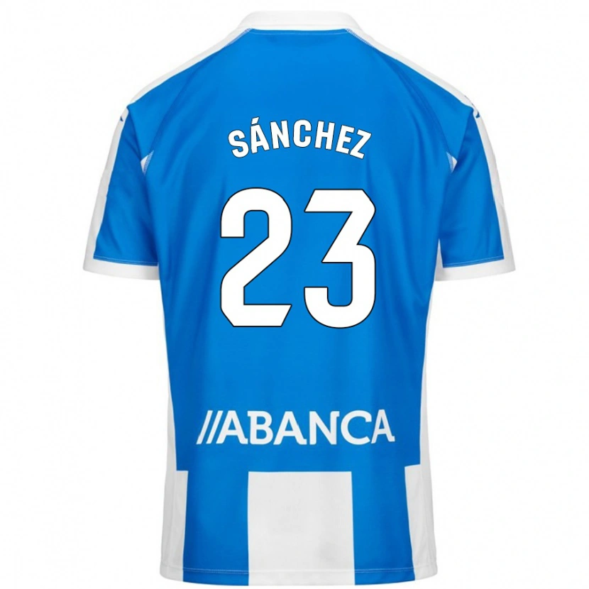 Danxen Kinder Kevin Sánchez #23 Blau Weiß Heimtrikot Trikot 2024/25 T-Shirt Schweiz