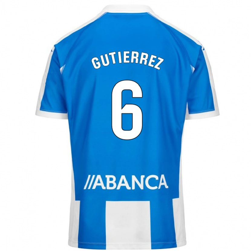 Danxen Kinder Paula Gutiérrez #6 Blau Weiß Heimtrikot Trikot 2024/25 T-Shirt Schweiz