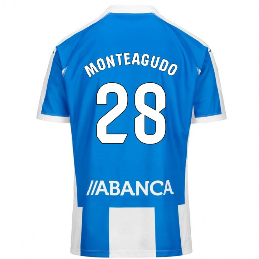 Danxen Kinder Paula Monteagudo #28 Blau Weiß Heimtrikot Trikot 2024/25 T-Shirt Schweiz