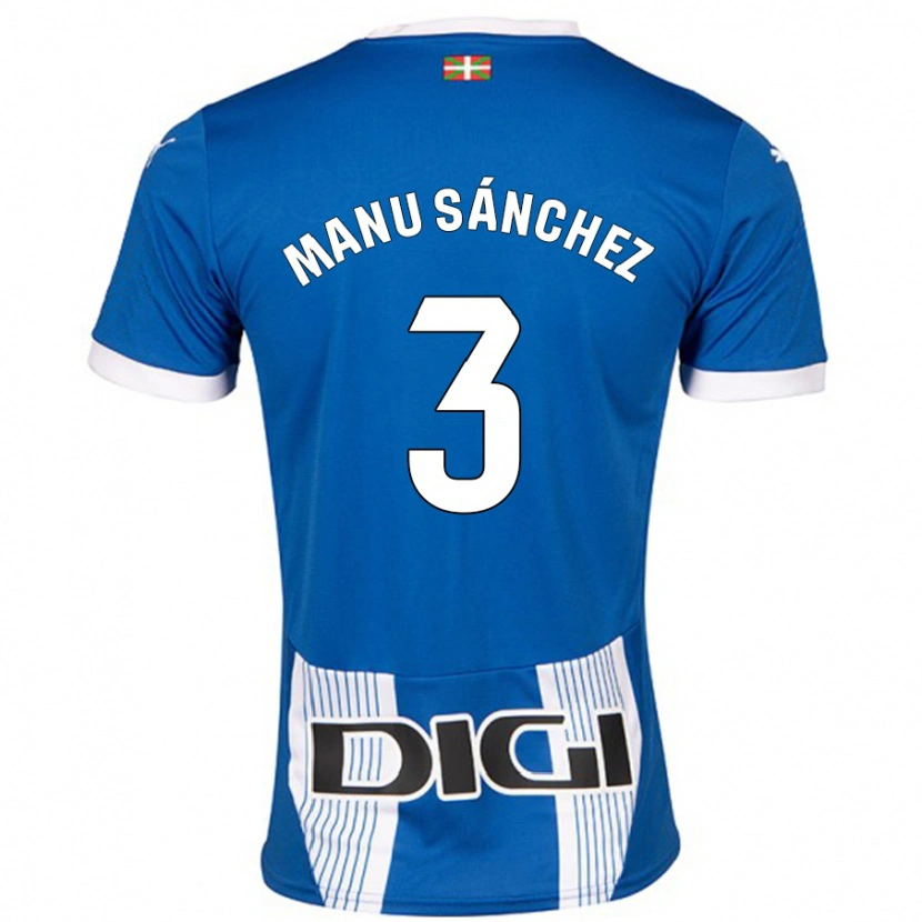 Danxen Kinder Manu Sánchez #3 Blau Heimtrikot Trikot 2024/25 T-Shirt Schweiz