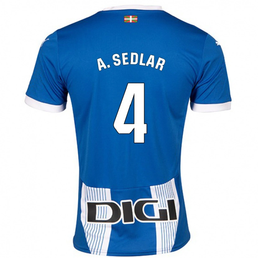 Danxen Kinder Aleksandar Sedlar #4 Blau Heimtrikot Trikot 2024/25 T-Shirt Schweiz