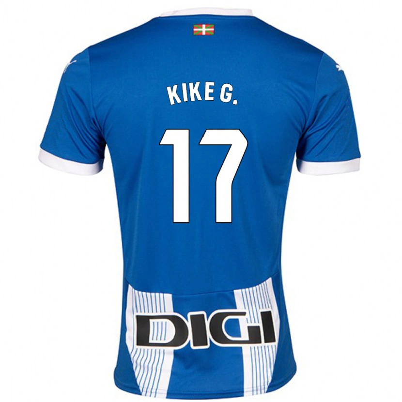 Danxen Kinder Kike García #17 Blau Heimtrikot Trikot 2024/25 T-Shirt Schweiz