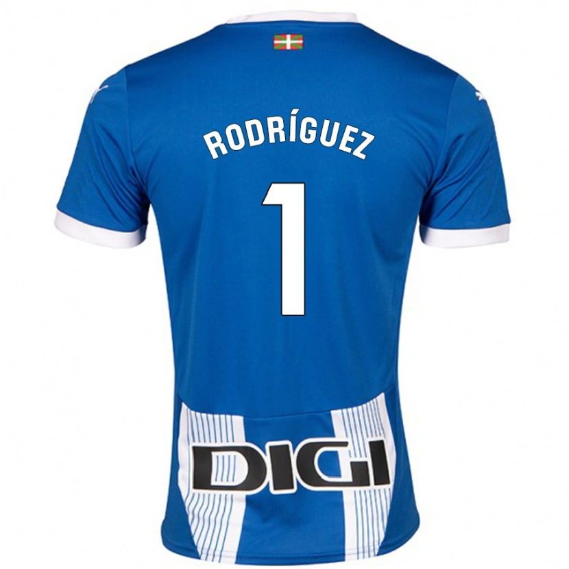 Danxen Kinder Adrián Rodríguez #1 Blau Heimtrikot Trikot 2024/25 T-Shirt Schweiz