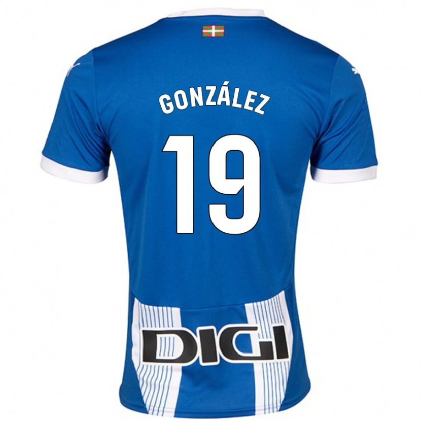 Danxen Kinder Aimar González #19 Blau Heimtrikot Trikot 2024/25 T-Shirt Schweiz