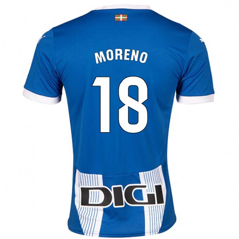 Danxen Kinder Laura Moreno #18 Blau Heimtrikot Trikot 2024/25 T-Shirt Schweiz