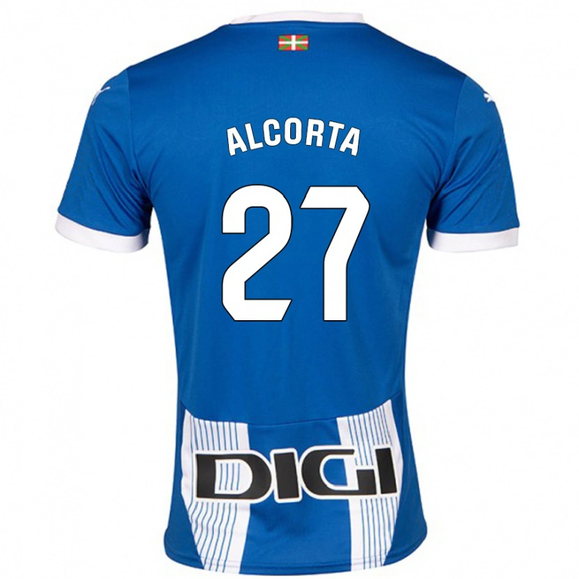 Danxen Kinder Alaitz Alcorta #27 Blau Heimtrikot Trikot 2024/25 T-Shirt Schweiz