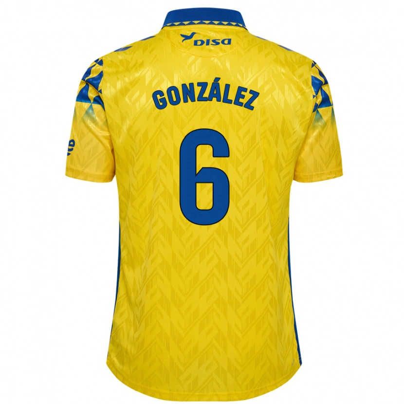 Danxen Kinder Fabio González #6 Gelb Blau Heimtrikot Trikot 2024/25 T-Shirt Schweiz