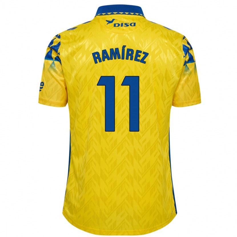 Danxen Kinder Benito Ramírez #11 Gelb Blau Heimtrikot Trikot 2024/25 T-Shirt Schweiz