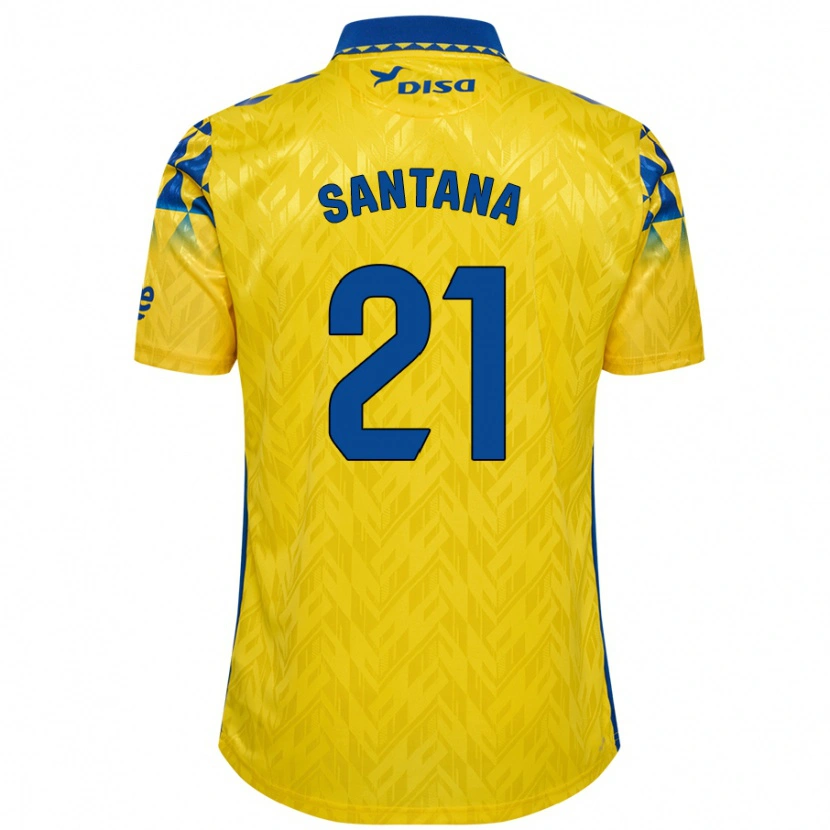 Danxen Kinder Yadam Santana #21 Gelb Blau Heimtrikot Trikot 2024/25 T-Shirt Schweiz