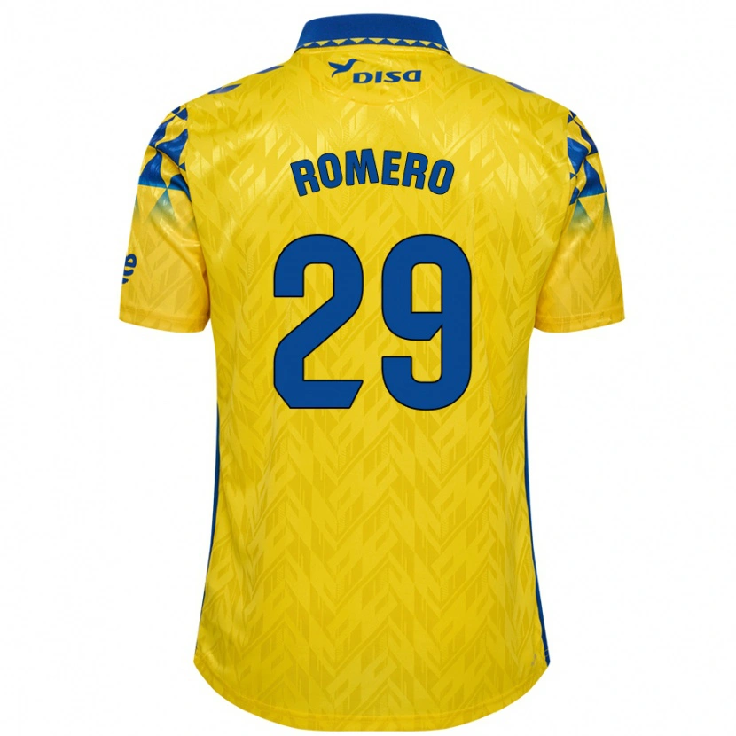 Danxen Kinder Elías Romero #29 Gelb Blau Heimtrikot Trikot 2024/25 T-Shirt Schweiz