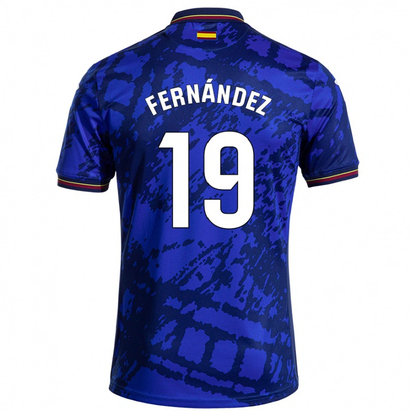 Danxen Kinder Ismael Fernández #19 Dunkleres Blau Heimtrikot Trikot 2024/25 T-Shirt Schweiz