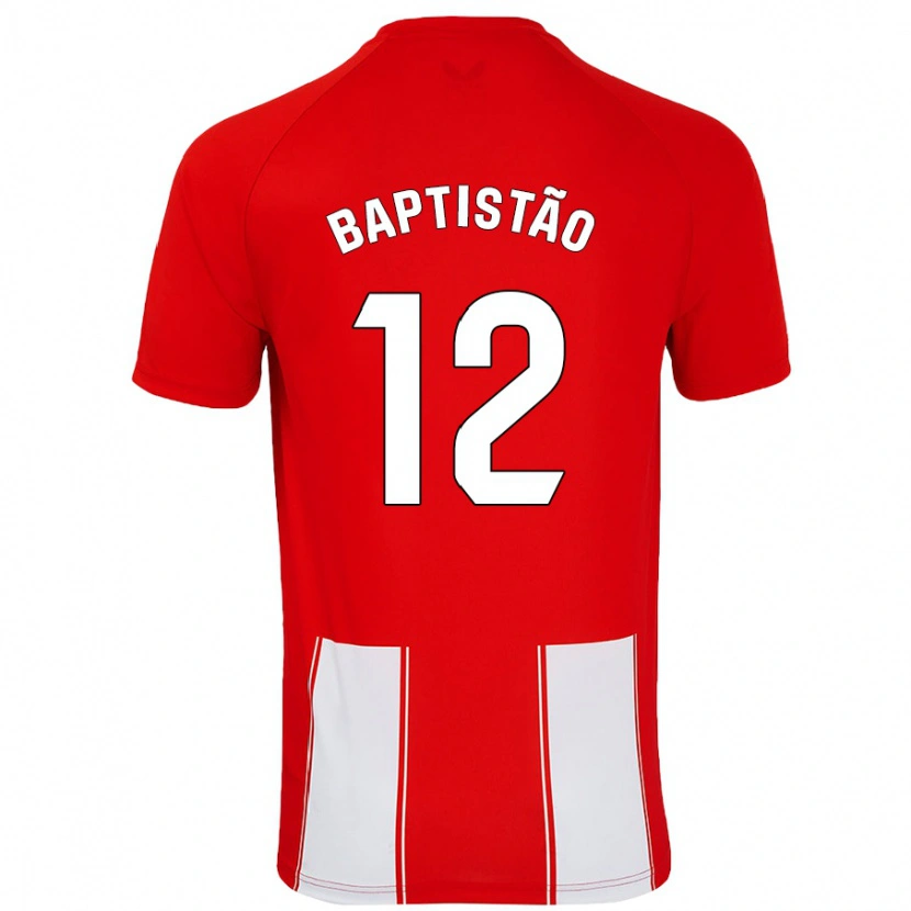 Danxen Kinder Léo Baptistão #12 Rot Weiß Heimtrikot Trikot 2024/25 T-Shirt Schweiz