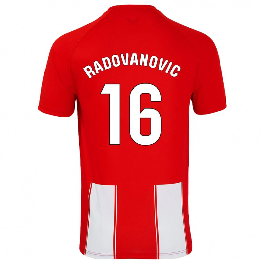 Danxen Kinder Aleksandar Radovanovic #16 Rot Weiß Heimtrikot Trikot 2024/25 T-Shirt Schweiz