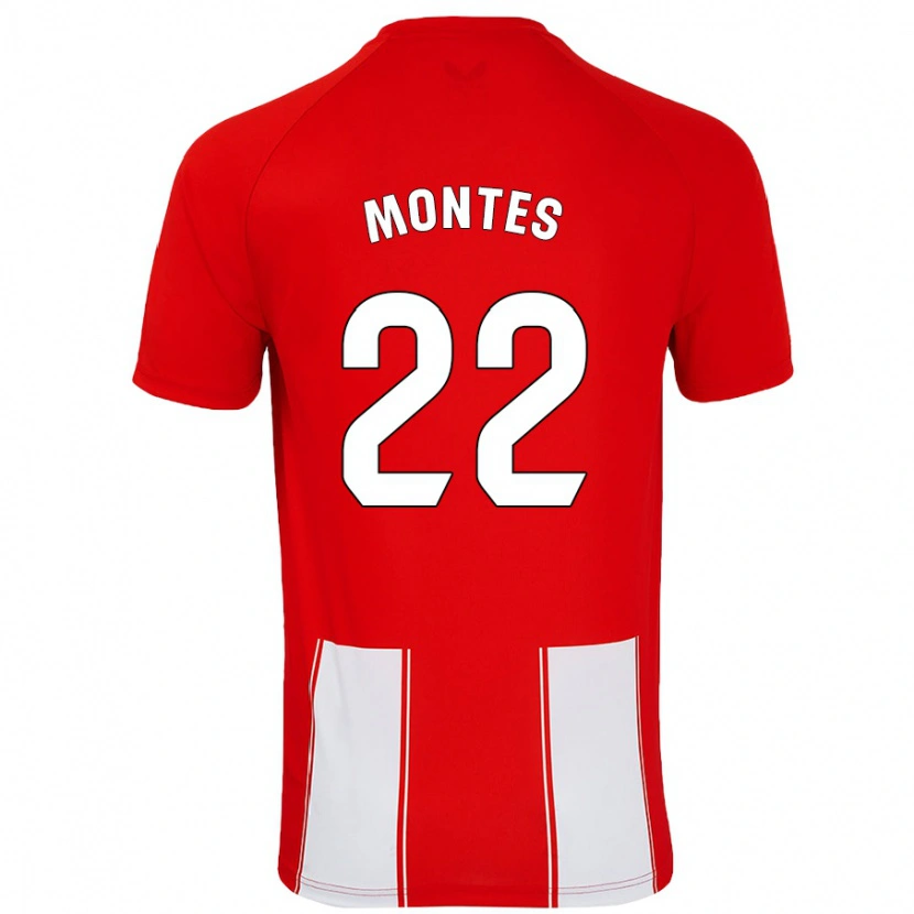 Danxen Kinder César Montes #22 Rot Weiß Heimtrikot Trikot 2024/25 T-Shirt Schweiz