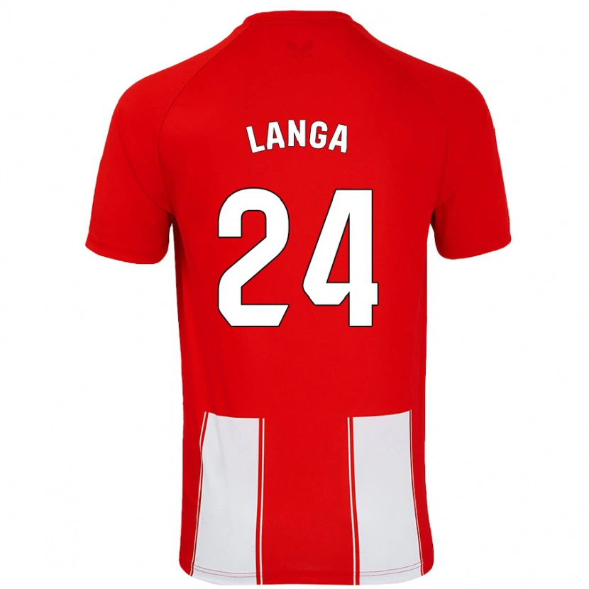 Danxen Kinder Bruno Langa #24 Rot Weiß Heimtrikot Trikot 2024/25 T-Shirt Schweiz