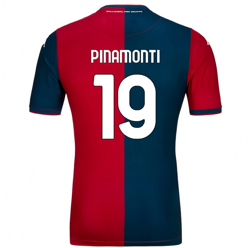 Danxen Kinder Andrea Pinamonti #19 Rot Dunkelblau Heimtrikot Trikot 2024/25 T-Shirt Schweiz