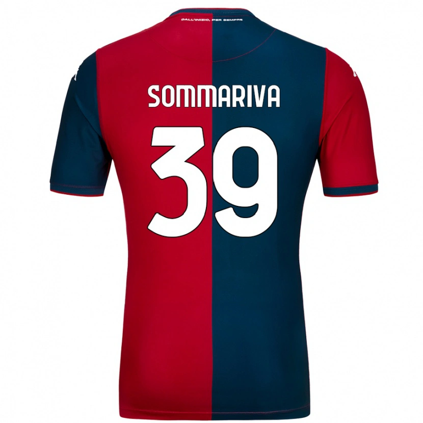 Danxen Kinder Daniele Sommariva #39 Rot Dunkelblau Heimtrikot Trikot 2024/25 T-Shirt Schweiz