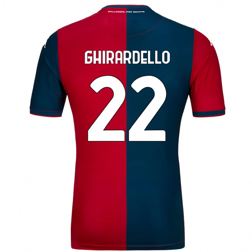 Danxen Kinder Tommaso Ghirardello #22 Rot Dunkelblau Heimtrikot Trikot 2024/25 T-Shirt Schweiz