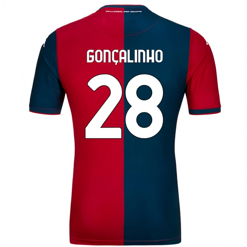 Danxen Kinder João Gonçalinho #28 Rot Dunkelblau Heimtrikot Trikot 2024/25 T-Shirt Schweiz