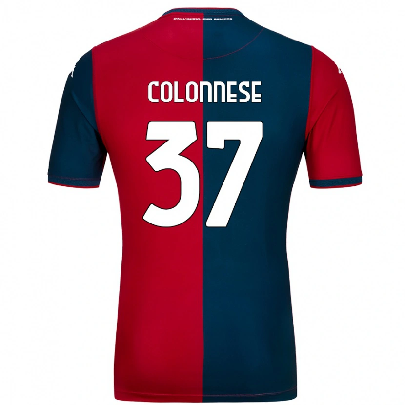 Danxen Kinder Lorenzo Colonnese #37 Rot Dunkelblau Heimtrikot Trikot 2024/25 T-Shirt Schweiz