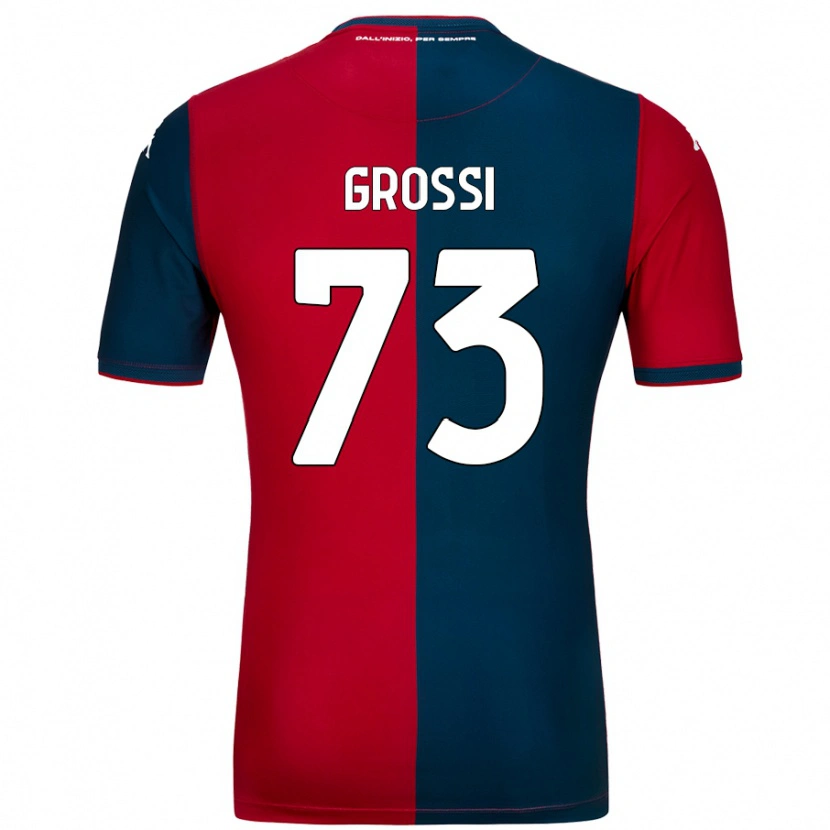 Danxen Kinder Jacopo Grossi #73 Rot Dunkelblau Heimtrikot Trikot 2024/25 T-Shirt Schweiz