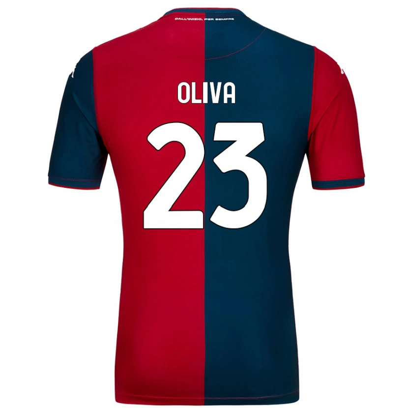 Danxen Kinder Eleonora Oliva #23 Rot Dunkelblau Heimtrikot Trikot 2024/25 T-Shirt Schweiz