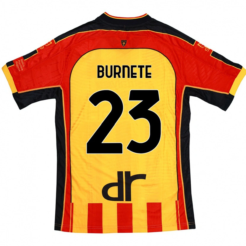 Danxen Kinder Rareș Burnete #23 Gelb Rot Heimtrikot Trikot 2024/25 T-Shirt Schweiz