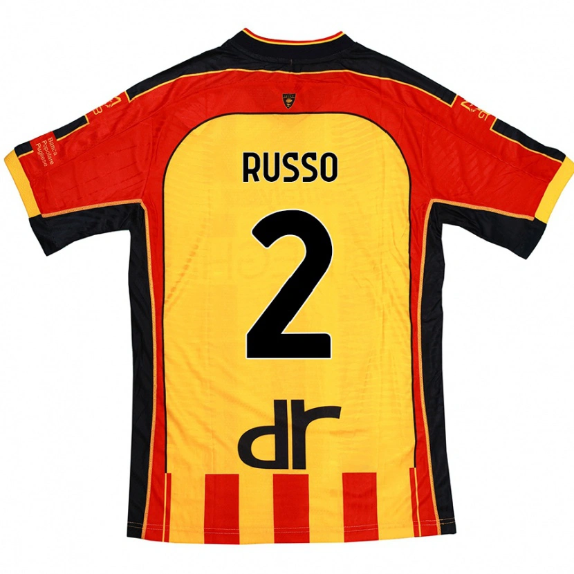 Danxen Kinder Luca Russo #2 Gelb Rot Heimtrikot Trikot 2024/25 T-Shirt Schweiz