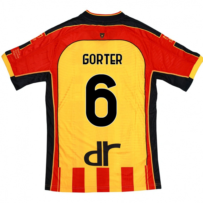 Danxen Kinder Olaf Gorter #6 Gelb Rot Heimtrikot Trikot 2024/25 T-Shirt Schweiz