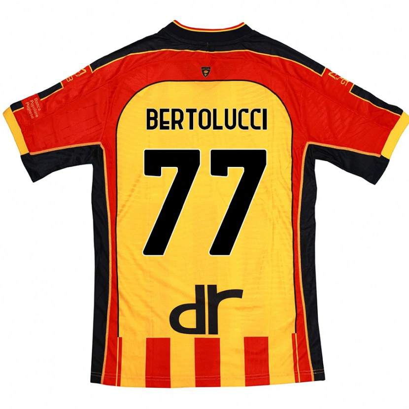 Danxen Kinder Sandro Bertolucci #77 Gelb Rot Heimtrikot Trikot 2024/25 T-Shirt Schweiz